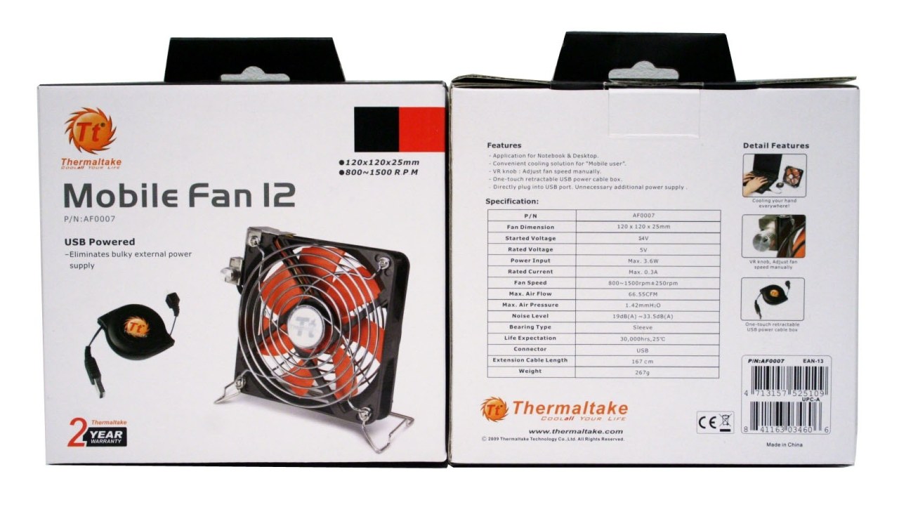 Quick Review: Thermaltake Mobile Fan 12
