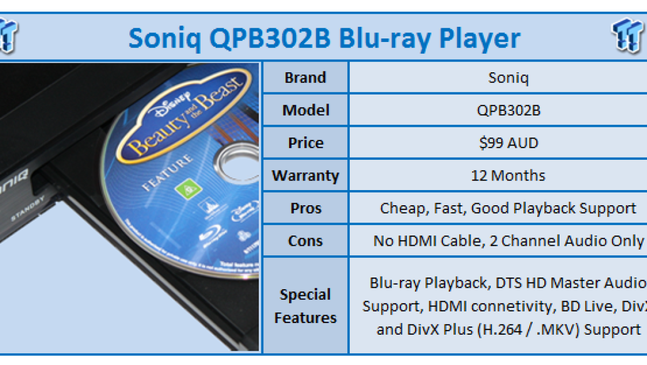 Quick Review: Soniq QPB302B Blu-ray Player