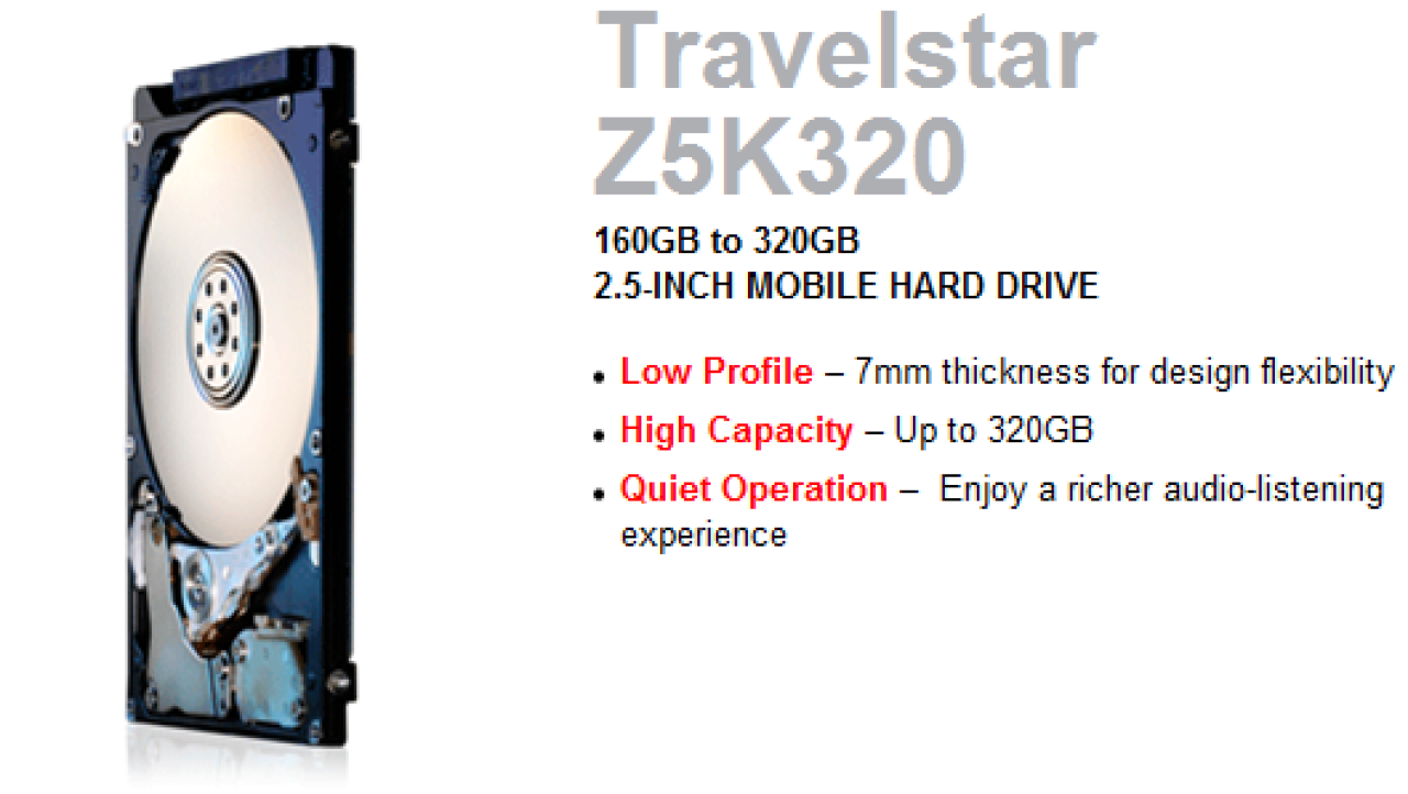 Hitachi Travelstar Z5K320 320GB 7mm 2.5-inch Hard Drive