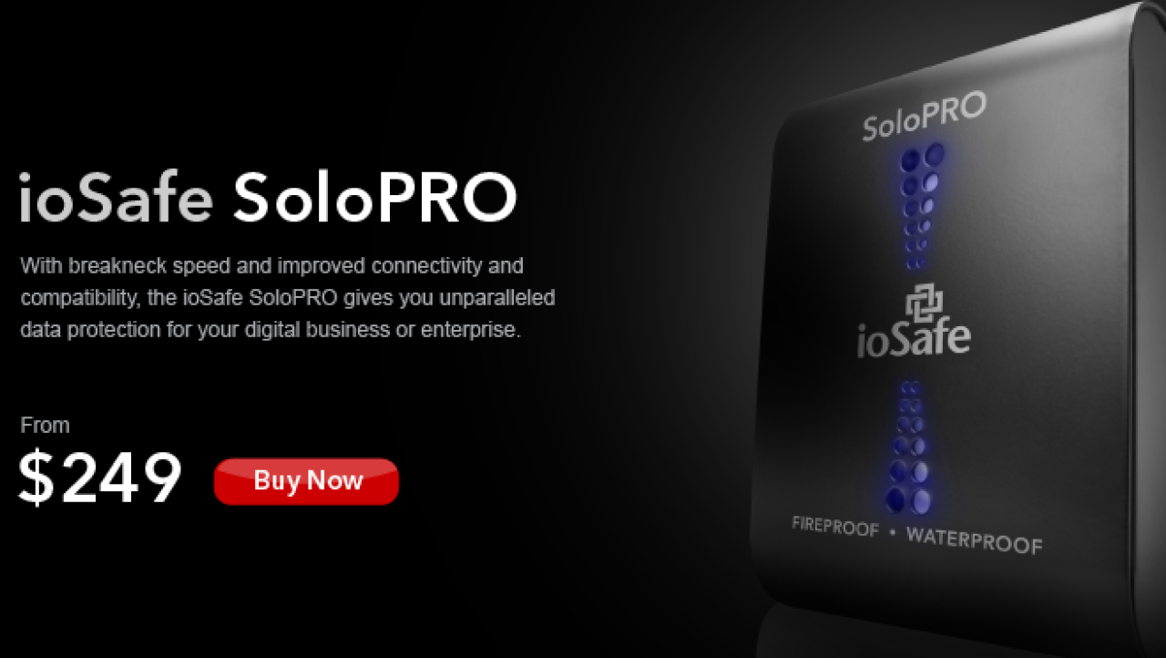 ioSafe SoloPRO 1TB Water & Fireproof HDD System