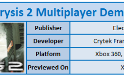 Crysis 2 Multiplayer Demo Xbox 360 Preview
