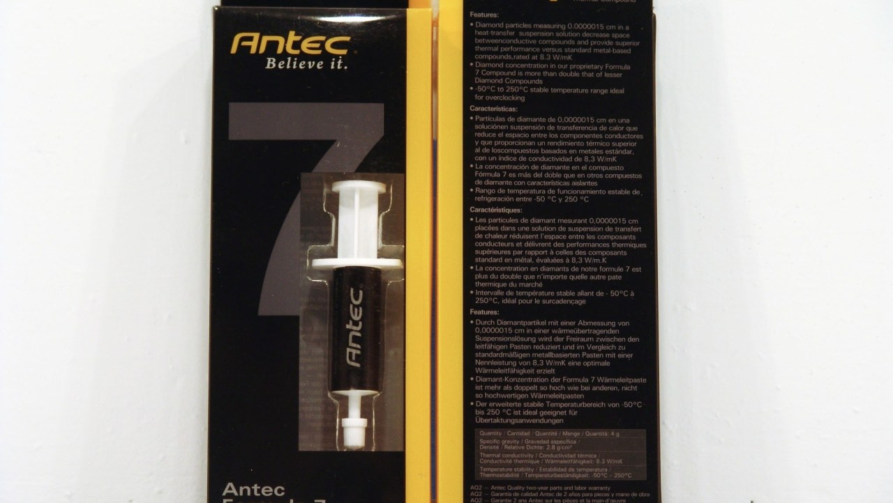 Antec Formula 7 Nano Diamond Thermal Compound Review