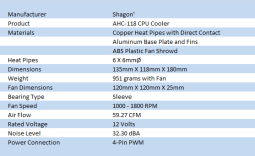 AURAS Shagon' AHC-118 CPU Cooler Review