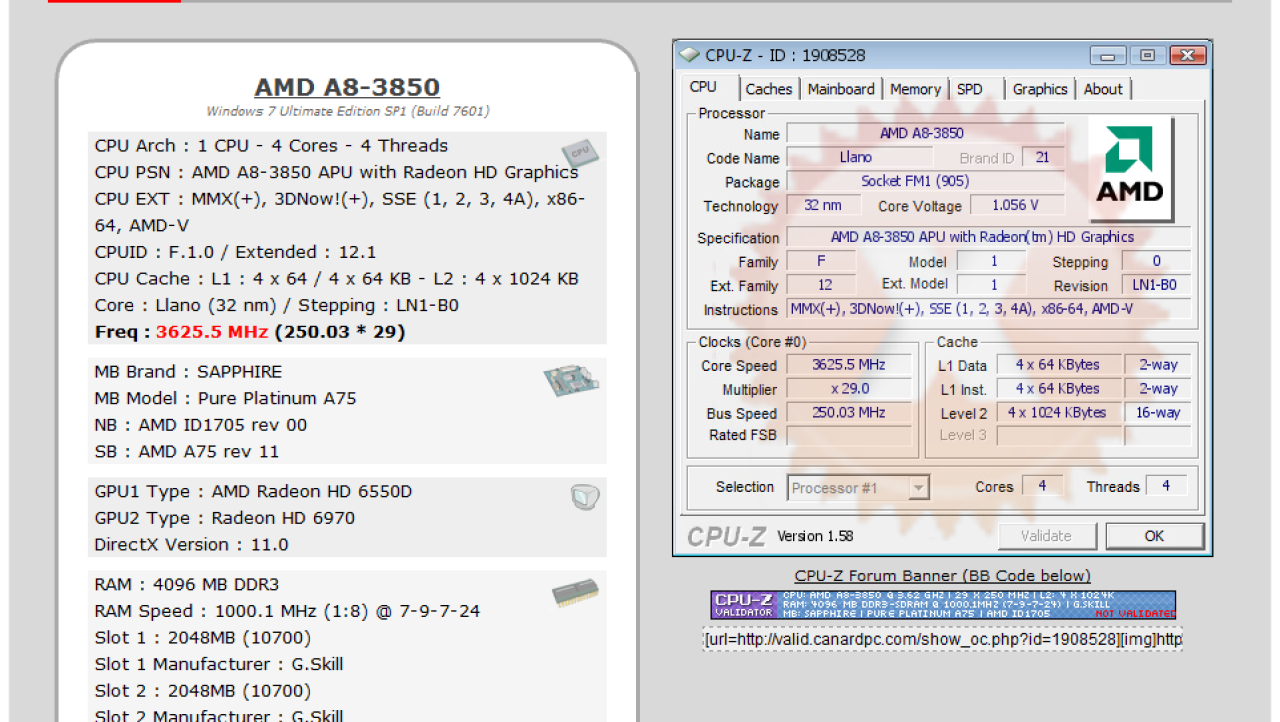 Sapphire Pure Platinum A75 (AMD A75) Motherboard Review