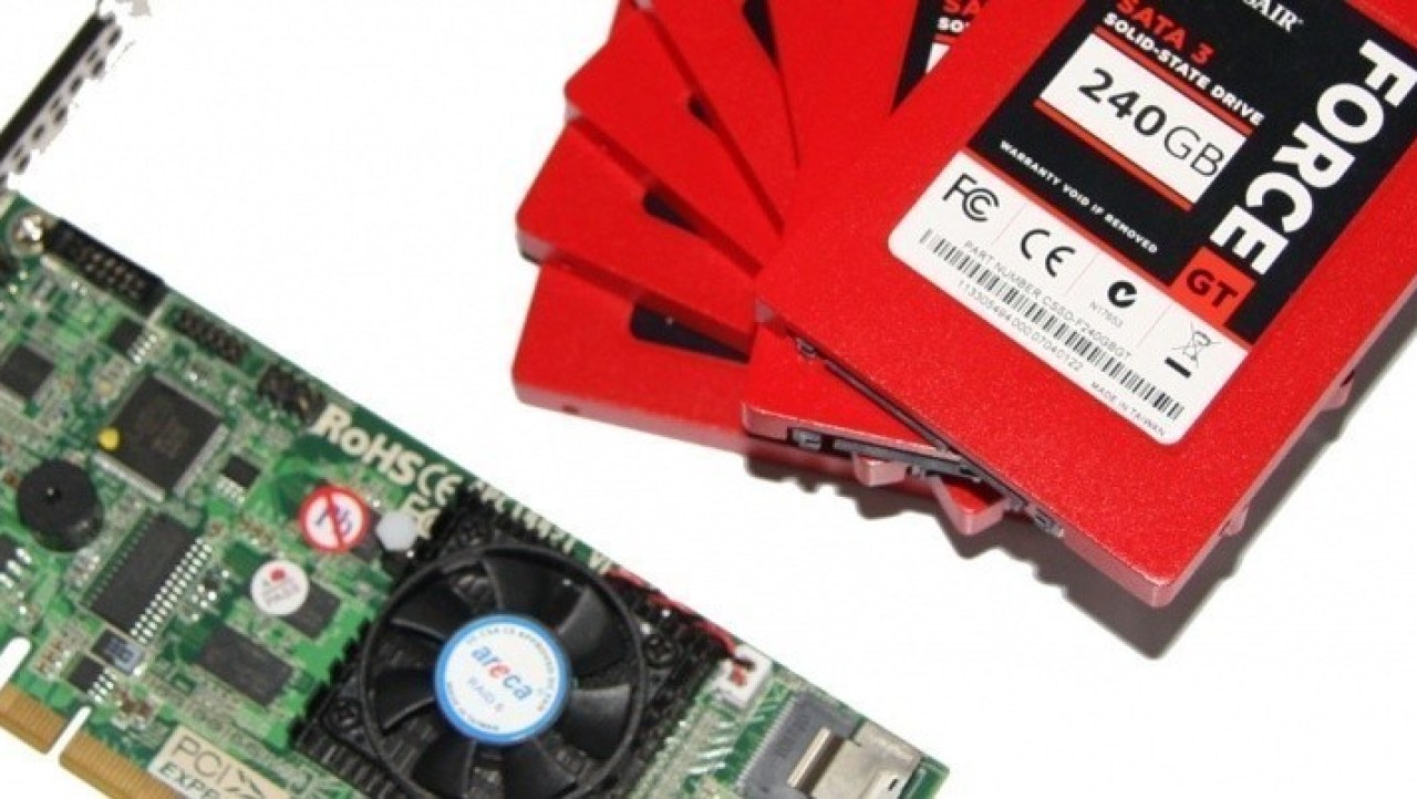 Areca ARC-1882i and Corsair Force GT 7 Drive SATA III RAID 0 Setup