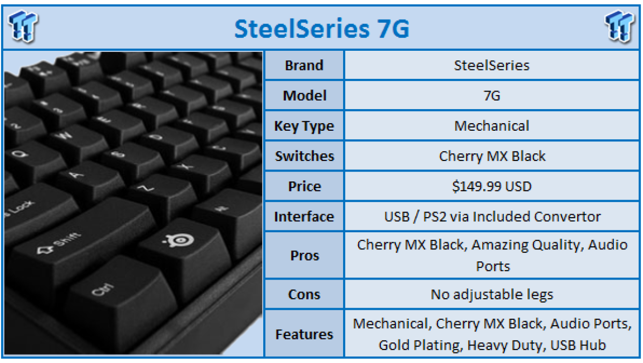 SteelSeries 7G Mechanical Keyboard Review