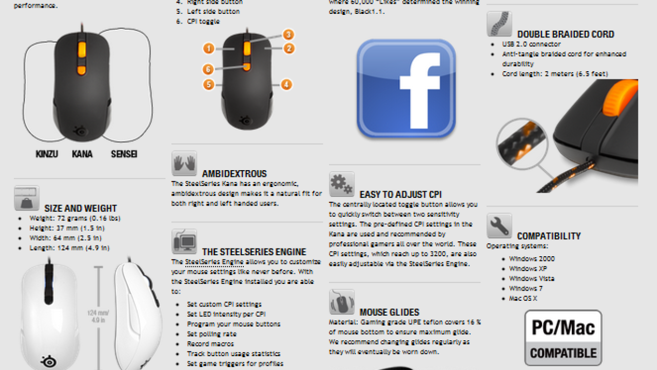 SteelSeries Kana Black 1.1 Gaming Mouse Review