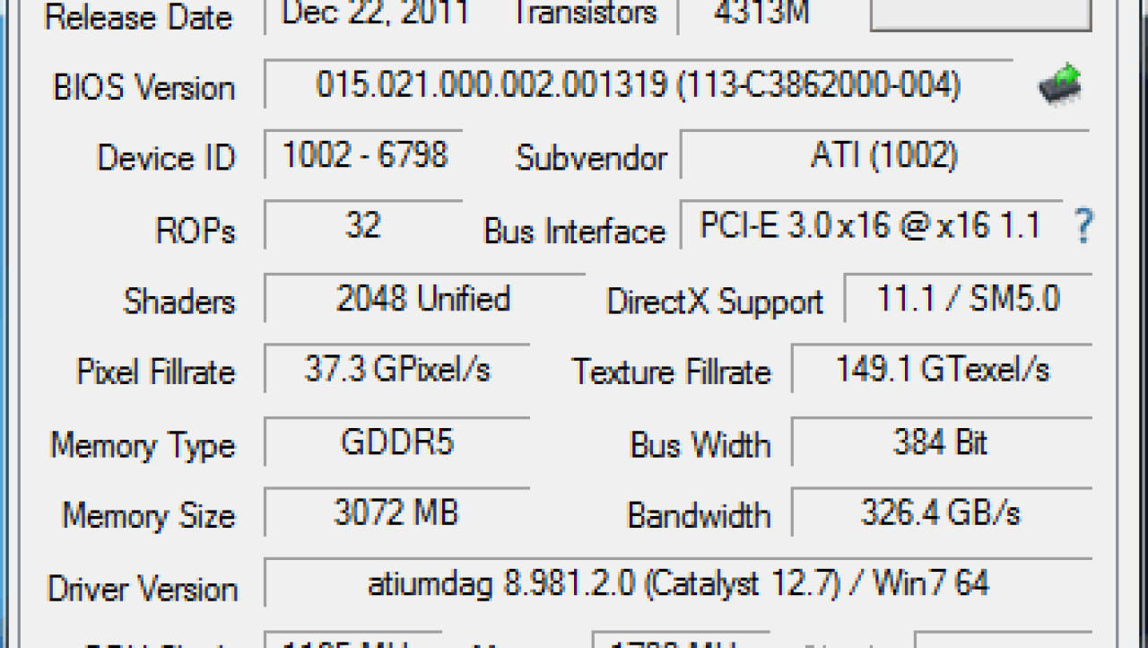 AMD Radeon HD 7970 GHz Edition 3GB Video Card Overclocked
