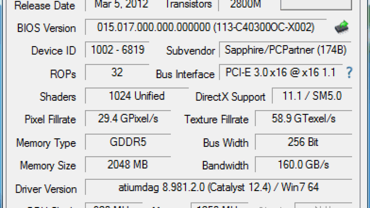 Sapphire Radeon HD 7850 2GB OC Edition Video Card Review