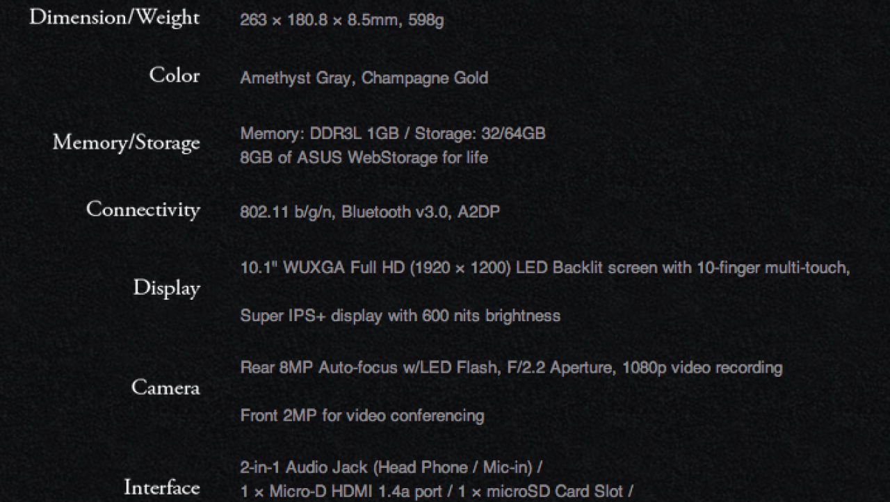 ASUS Transformer Pad Infinity (TF700T) Tablet Review