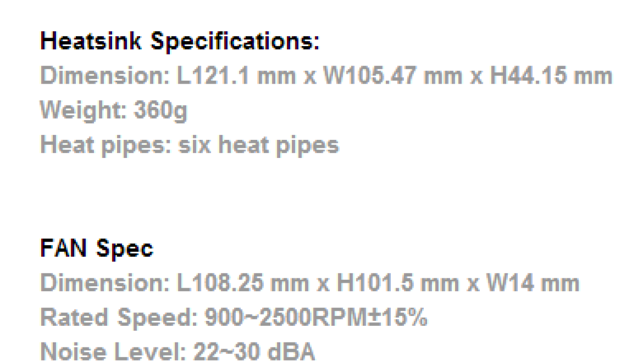 Thermalright AXP-100 Low-Profile CPU Cooler Review