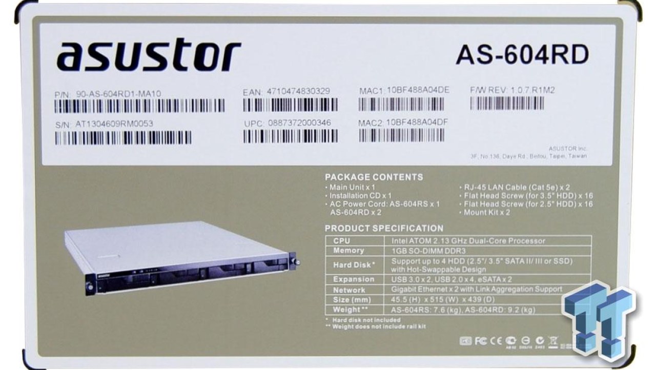 ASUSTOR AS-604RD 4-bay Rackmount NAS Review