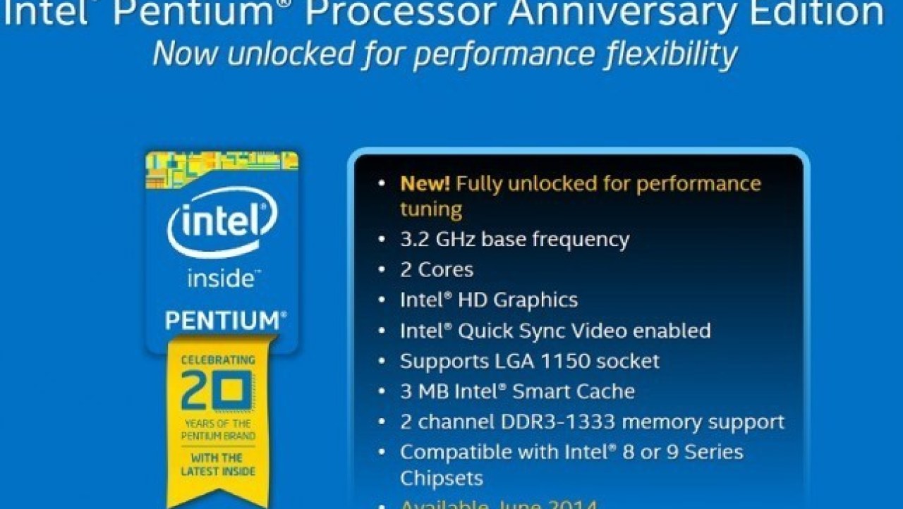 Intel Pentium G3258 (Haswell) 20th Anniversary Edition CPU Performance