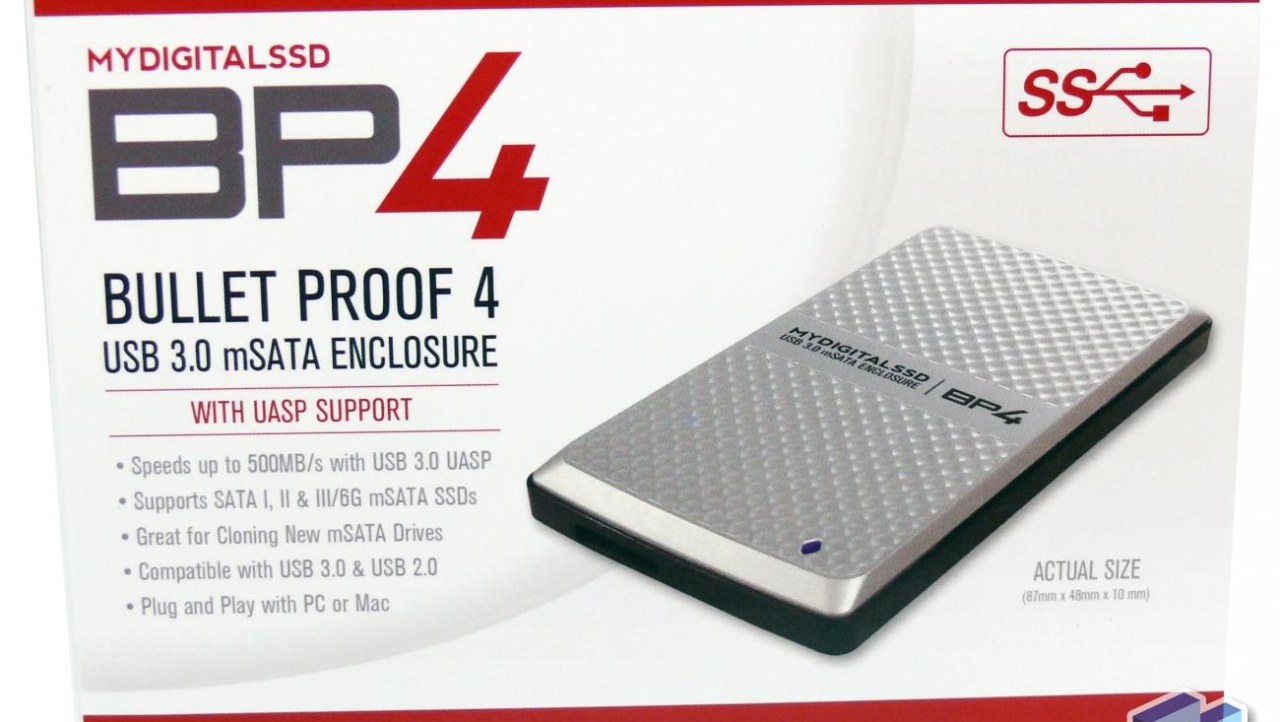 MyDigitalSSD Bulletproof 4 mSATA Storage Enclosure Review