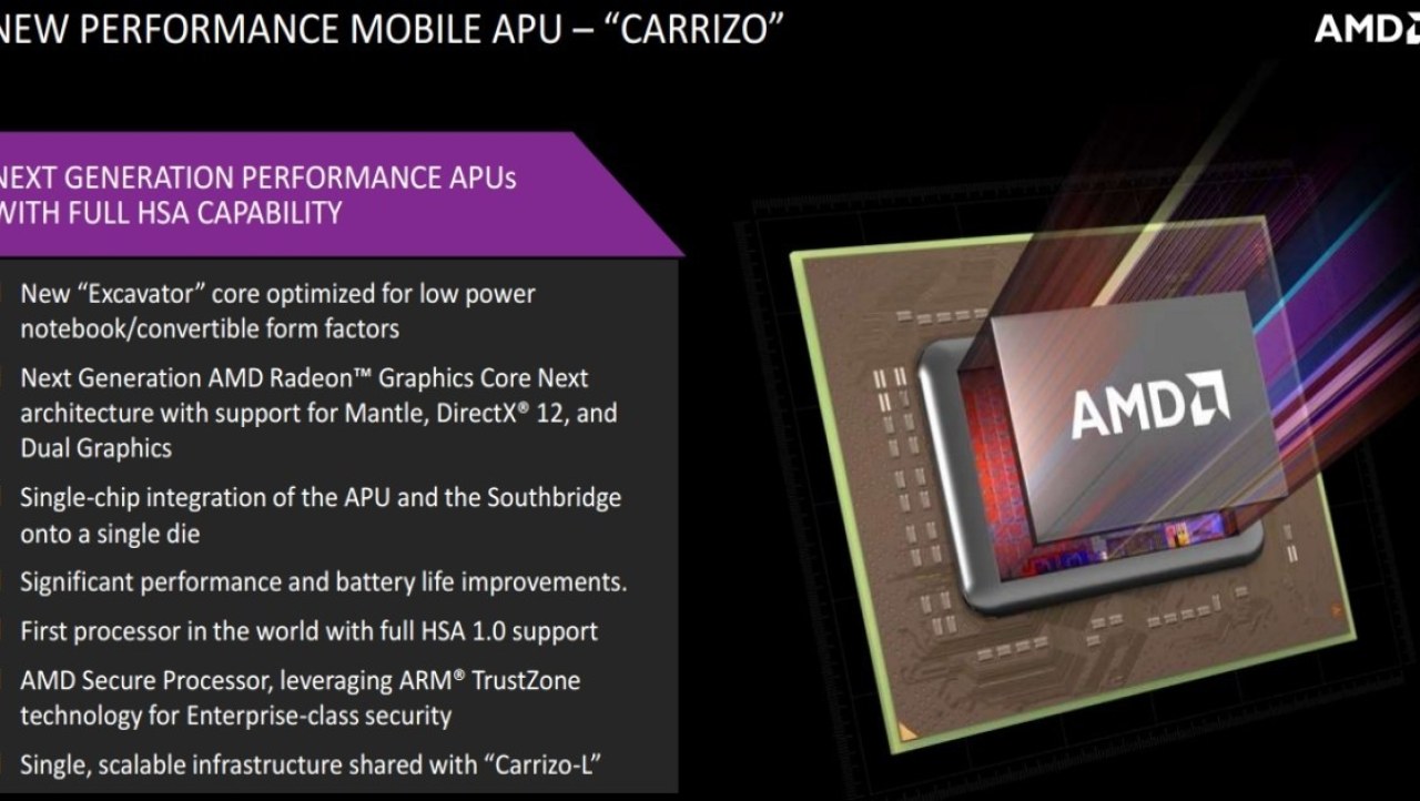 AMD Carrizo Performance Mobile APU with Excavator Core Preview