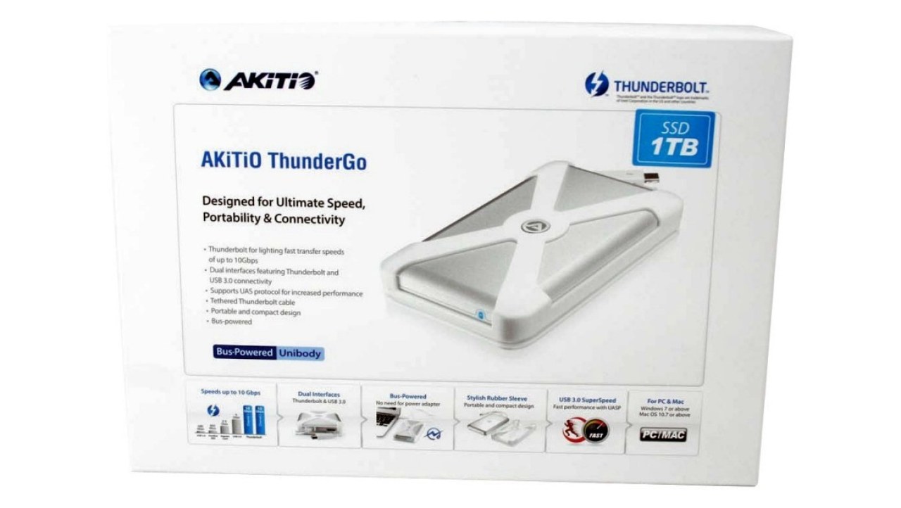 Akitio ThunderGo 1TB Thunderbolt Portable SSD Review