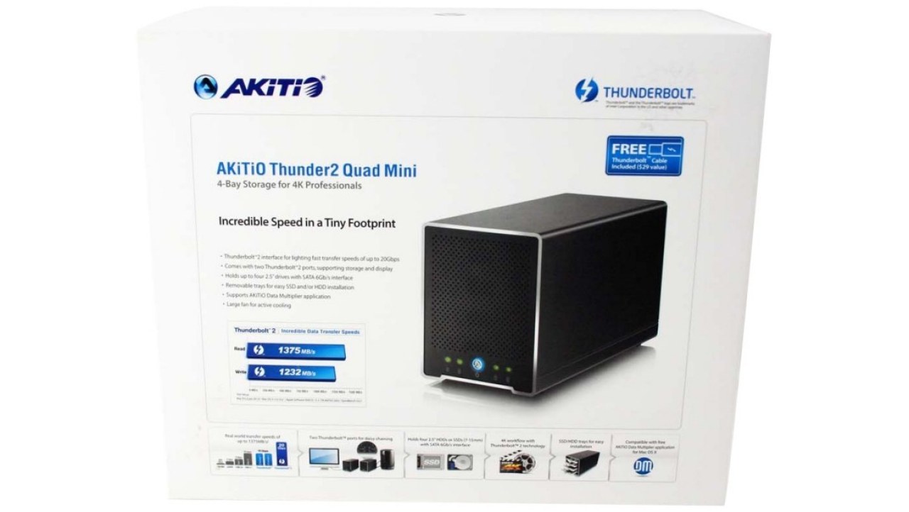 Akitio Thunder2 Quad Mini External Storage Enclosure Review