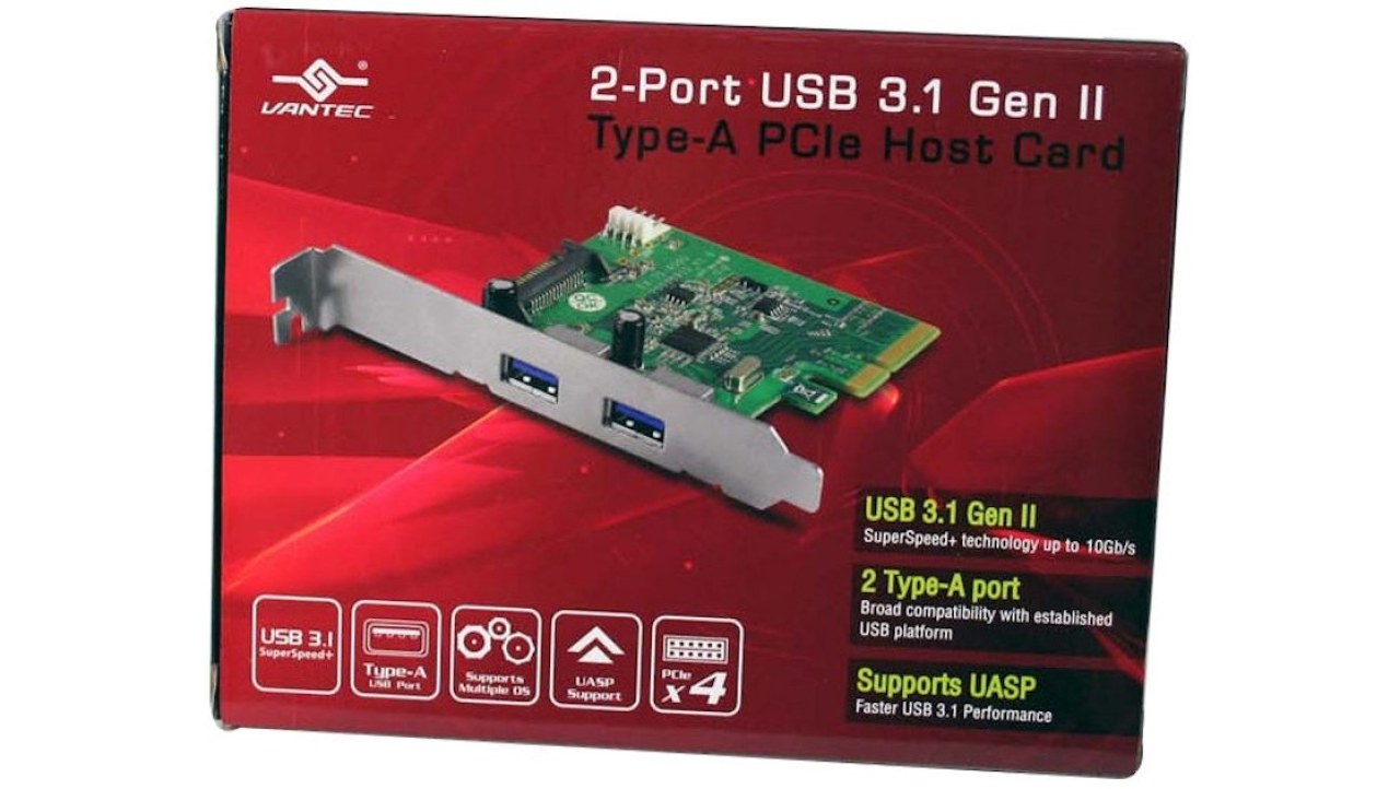 Vantec UGT-PC370A 2-Port USB 3.1 Gen II Type-A PCIe Card Review