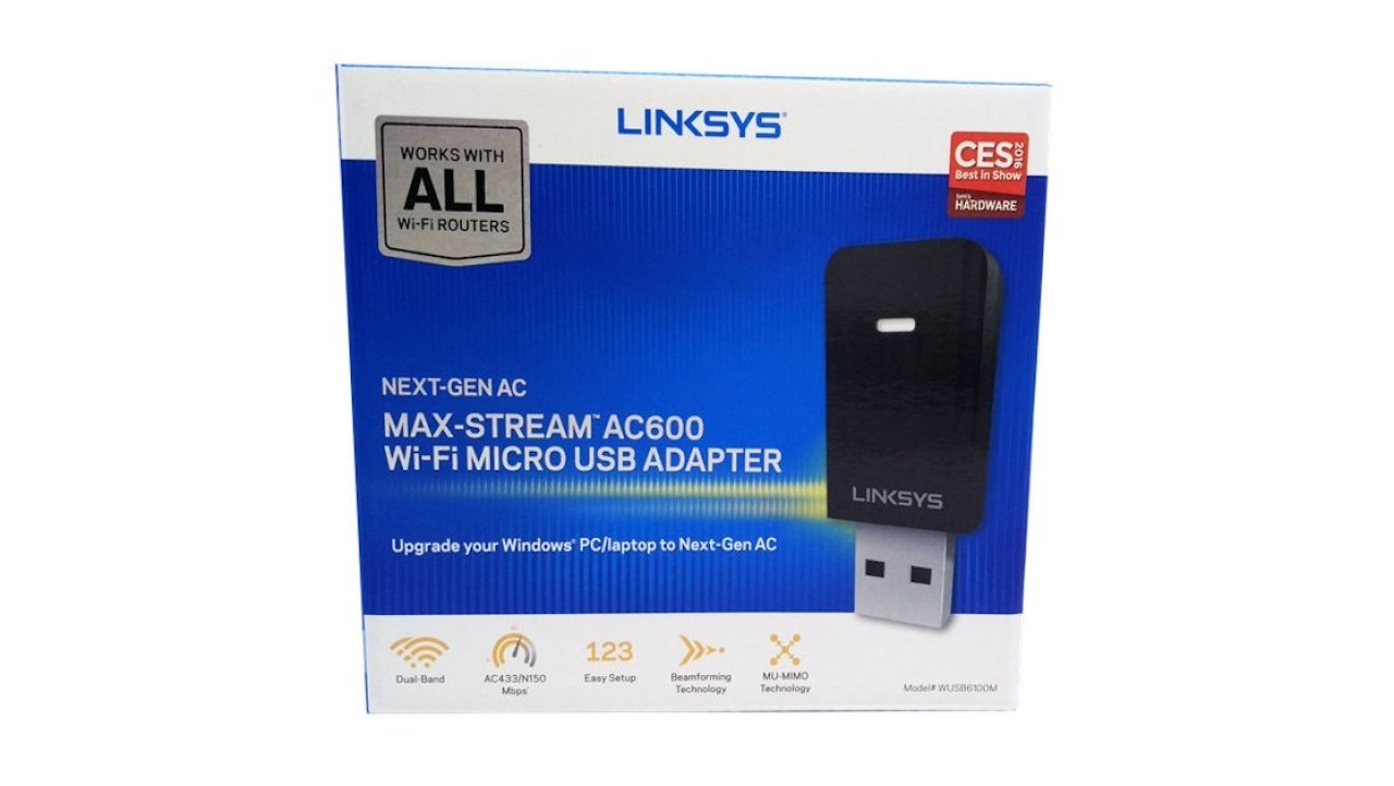 Linksys MAX-STREAM WUSB6100M AC600 Micro USB Wireless Adapter Review