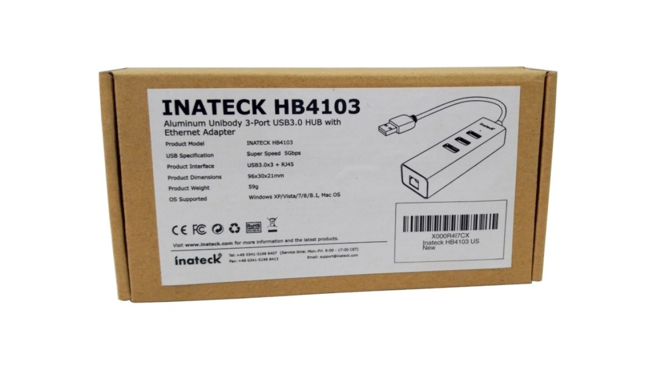 Inateck HB4103 Three-Port USB 3.0 / Ethernet Hub Review