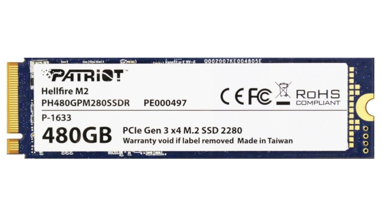Patriot Hellfire 480GB M.2 NVMe PCIe SSD Review