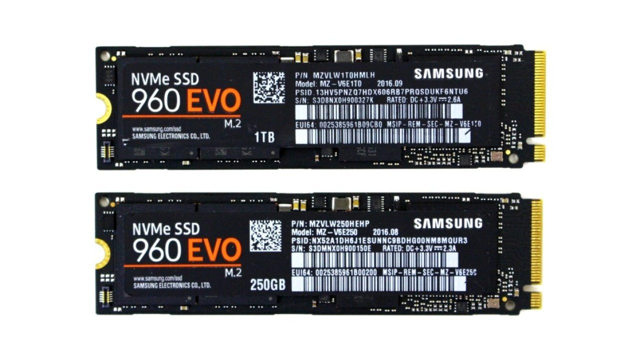 Samsung 960 EVO 1TB 1TB & 250GB M.2 NVMe PCIe SSD Review