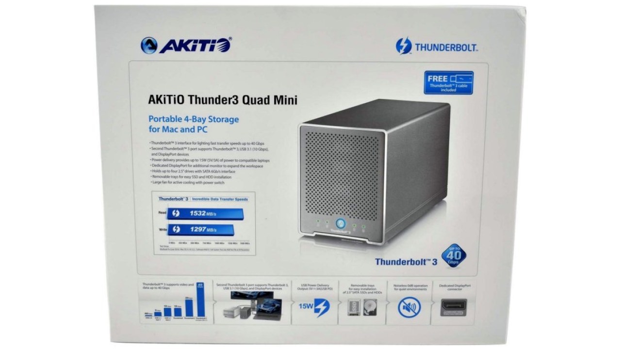 AKiTiO Thunder3 Quad Mini Four-Bay Enclosure Review