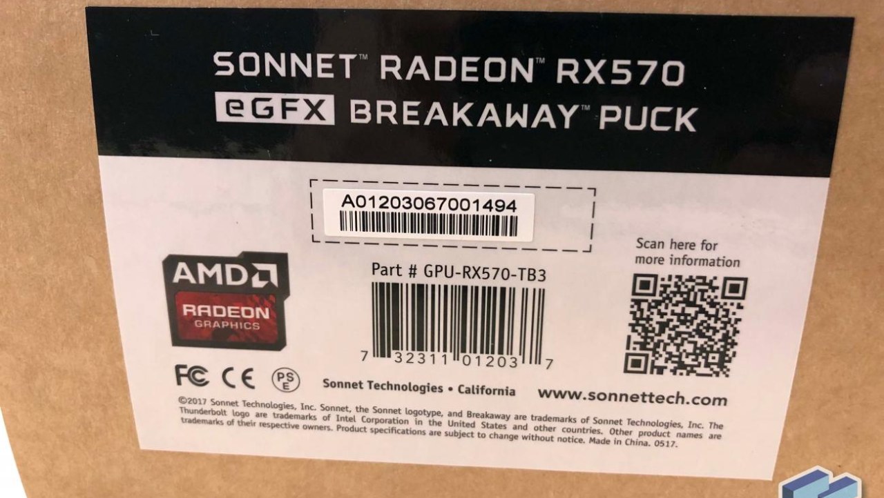 Sonnet eGFX Breakaway Puck RX570 Review