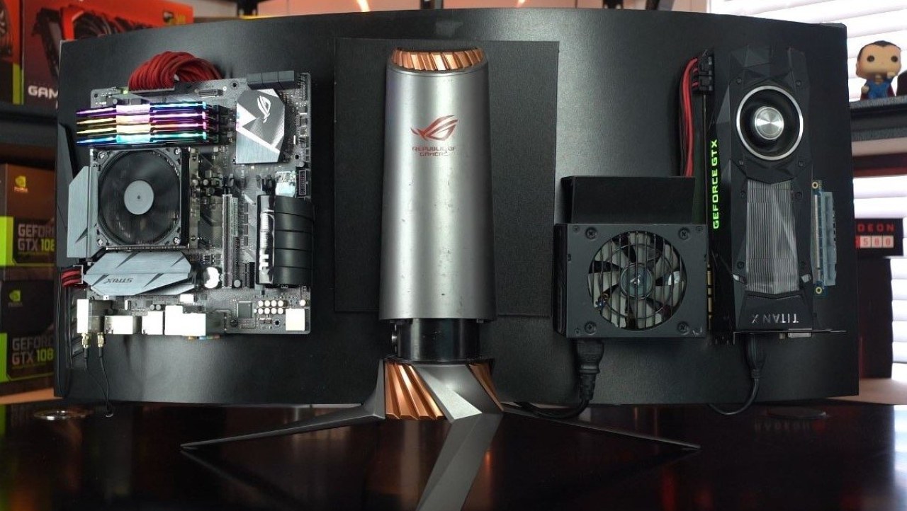 ASUS Garage Mod AIO Gaming Rig: 8700K + TITAN X + 3440x1440