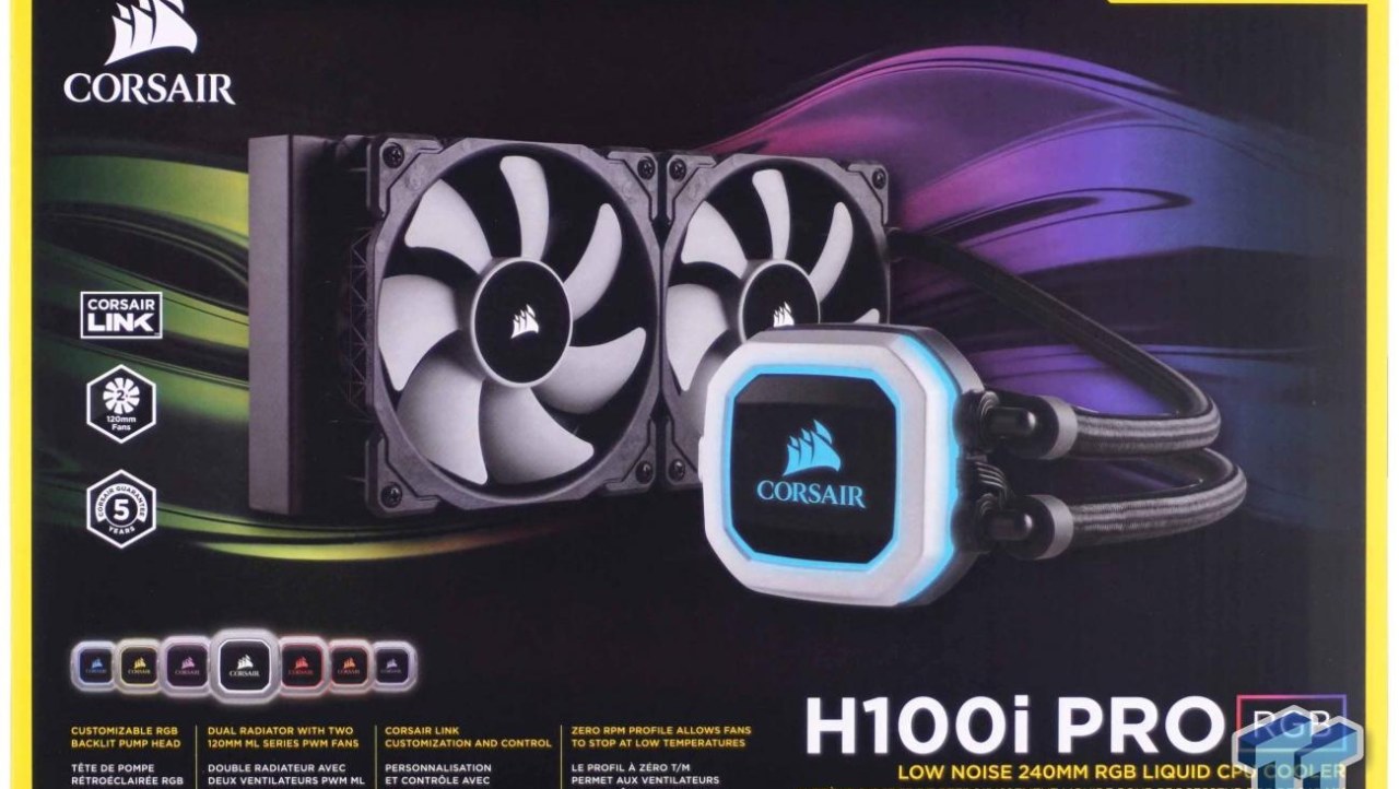Corsair H100i PRO RGB Liquid CPU Cooler Review