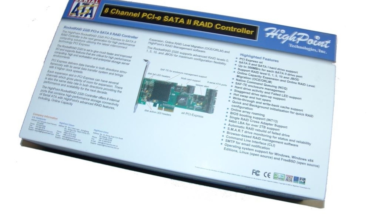 Highpoint RocketRAID 2320 - Servers go SATA PCI-E