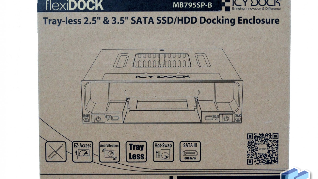 Icy Dock flexiDock MB795SP-B Review - 3.5 & 2.5inch Single Bay