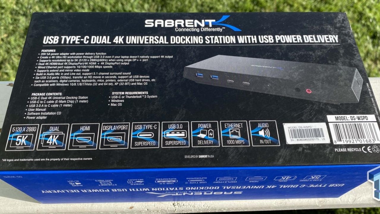 Sabrent DS-WSPD USB-C Dual 4K Docking Station Review