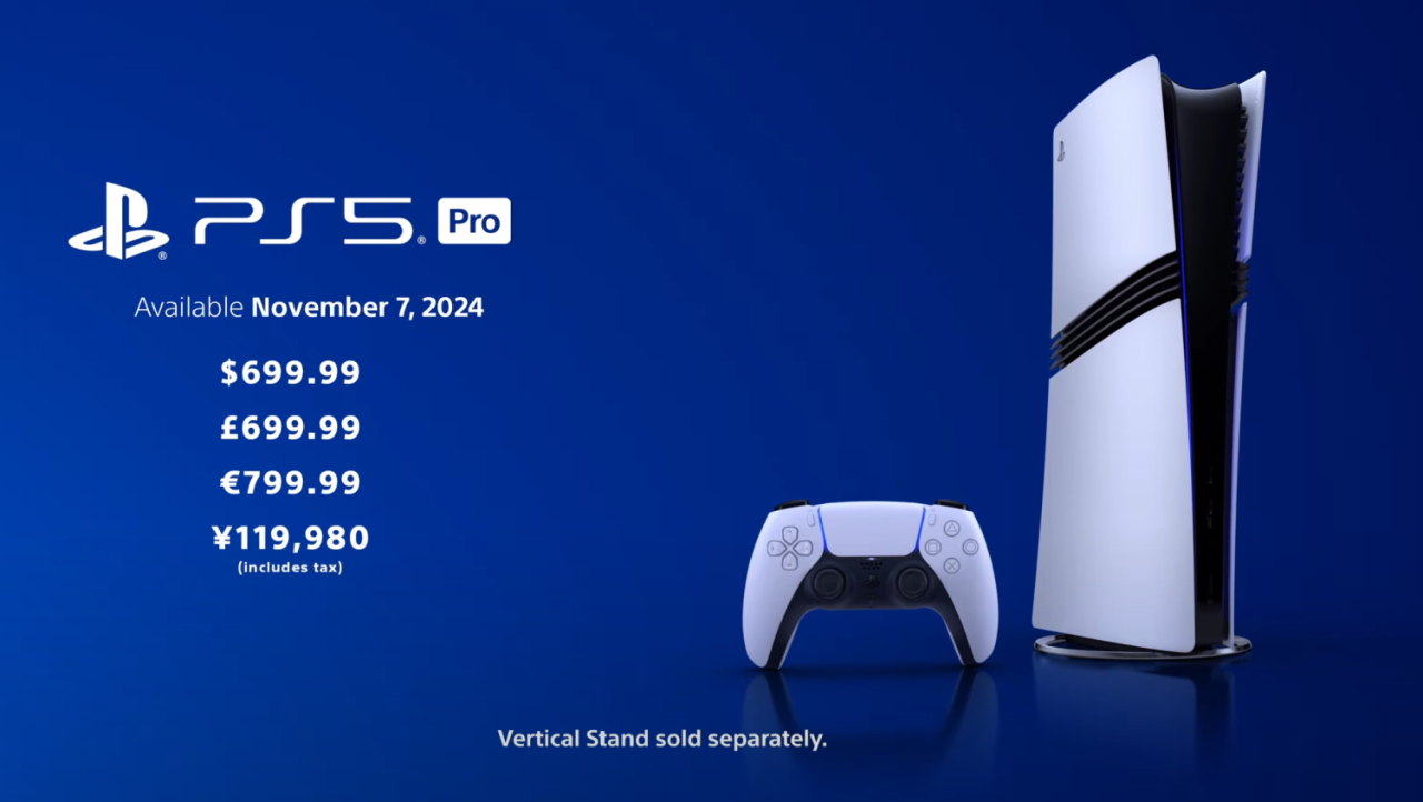Sony's new PlayStation 5 Pro official: 45% faster, 2-3x faster in RT, launches Nov 7 for $699