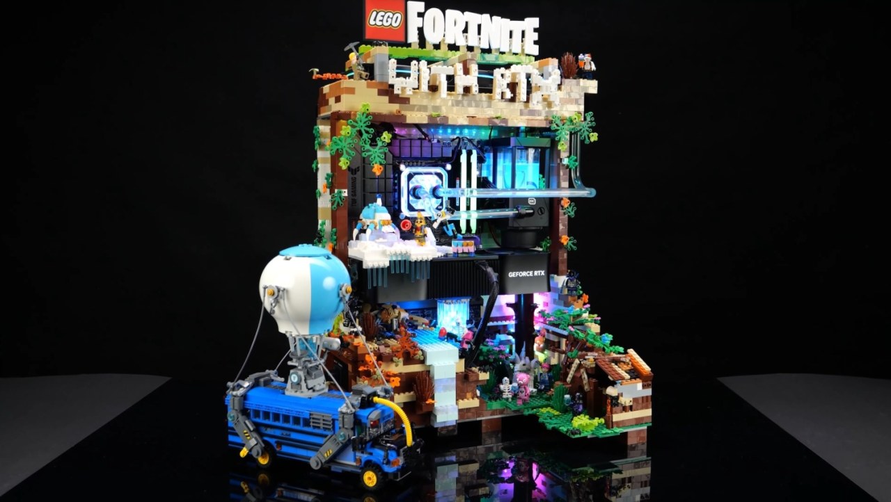 NVIDIA showcases stunning LEGO Fortnite PC with GeForce RTX 4080 SUPER GPU