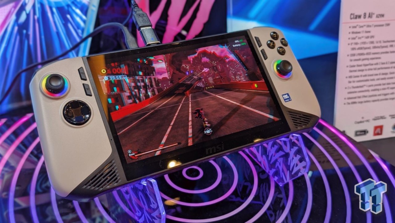 MSI's Claw 8 and Claw 7 AI+ Intel Arc 'Battlemage' gaming handhelds impress at CES 2025