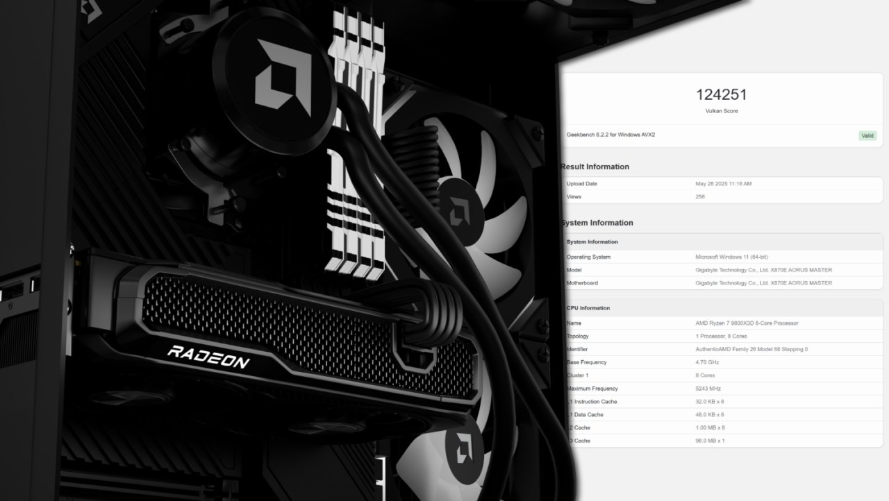 Radeon 9060 XT benchmark results appear online, showing promising gen-on-gen gains