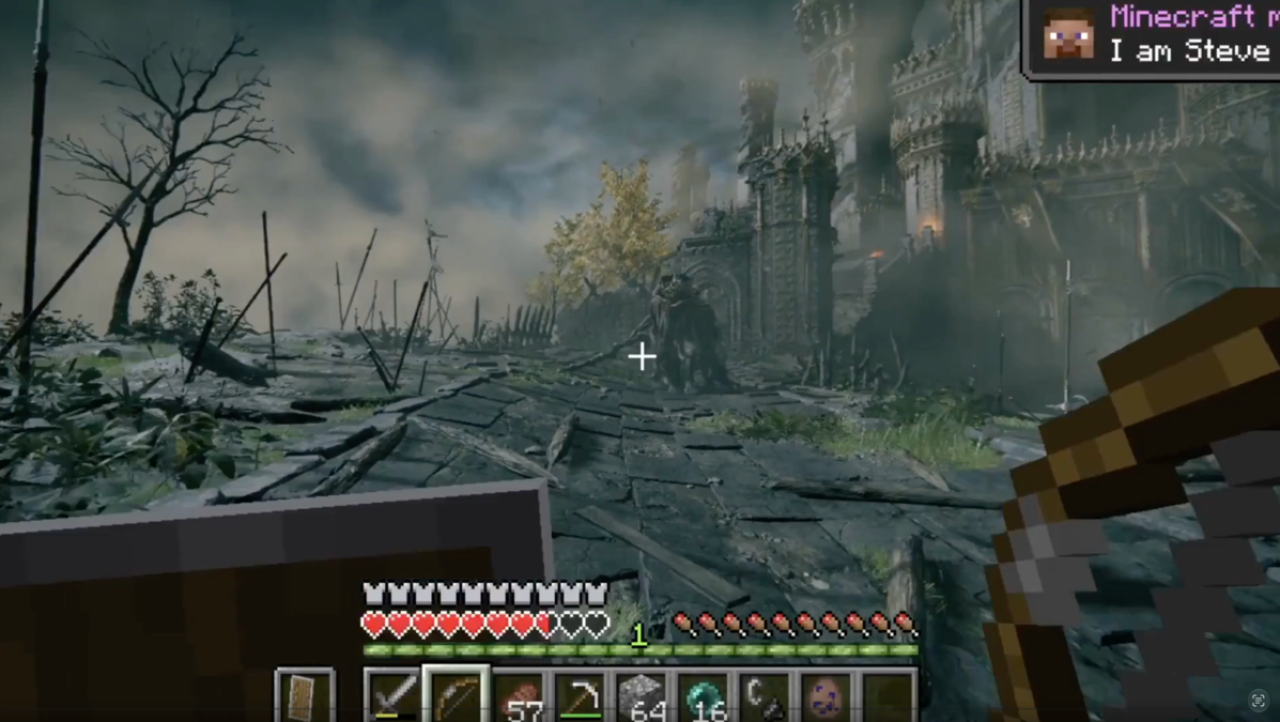 Minecraft runs inside Elden Ring as modders mash up entire games
