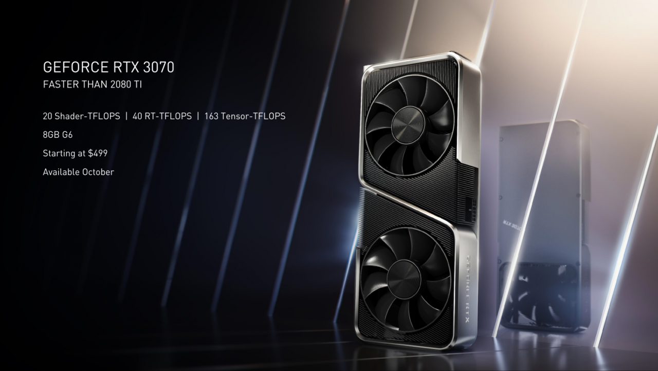 NVIDIA's new GeForce RTX 3070: destroys RTX 2080 Ti, costs just $499