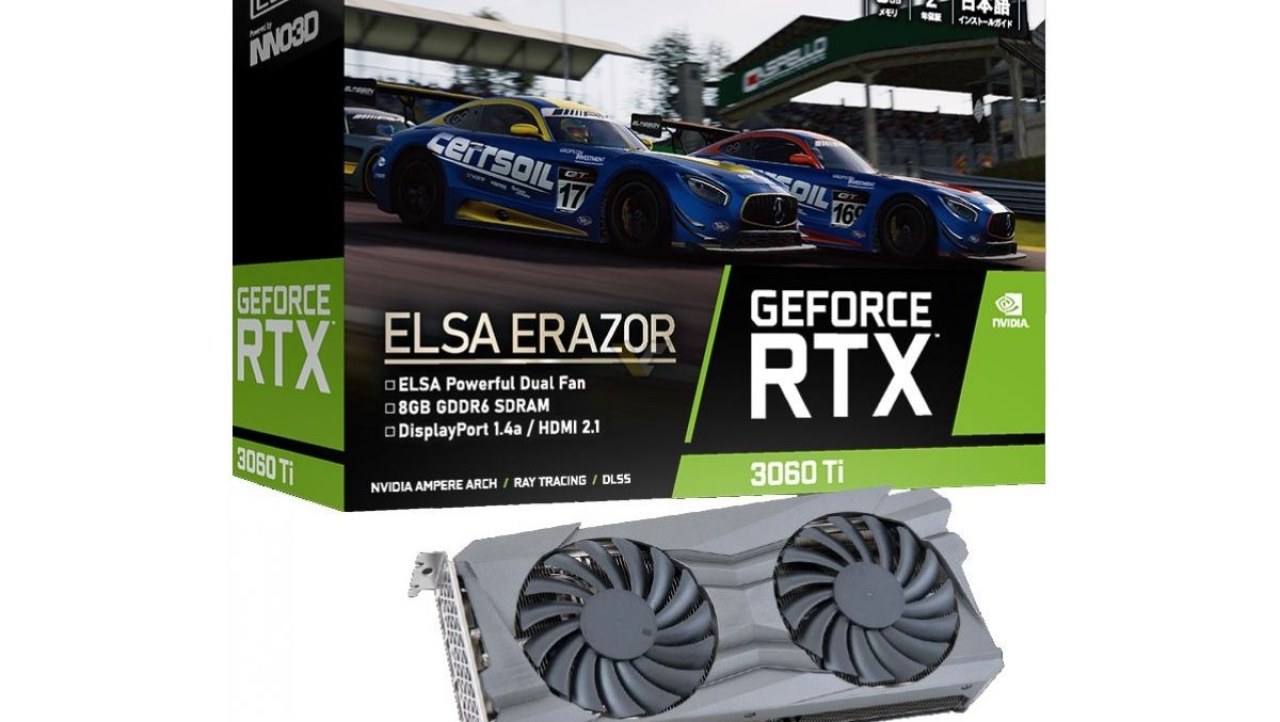 ELSA teases Project Cars 3 x ERAZOR RTX 3060 Ti LHR graphics card