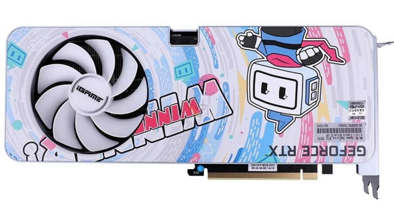 COLORFUL iGame RTX 3070 LHR Bilibili Edition rocks 12-pin connector