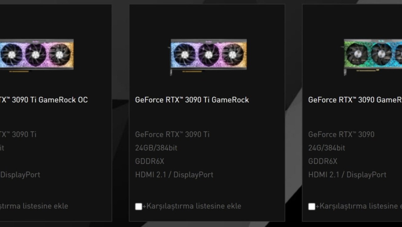 Palit GeForce RTX 3090 Ti GameRock OC listed, 1890MHz GPU boost