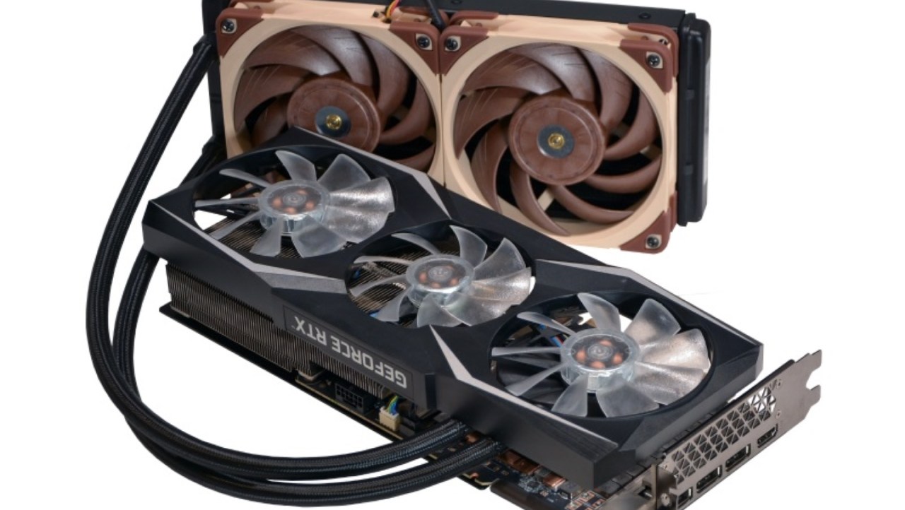 This new water-cooled GeForce RTX 3090 Ti has not 1, not 2, but 5 fans