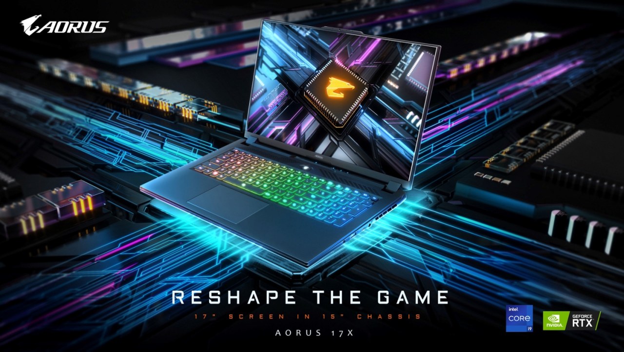 AORUS 17X laptop: Core i9-12900HX + RTX 3080 Ti + 1080p 360Hz display