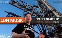Follow Elon Musk on this tour of SpaceX's massive 'Mechazilla' tower
