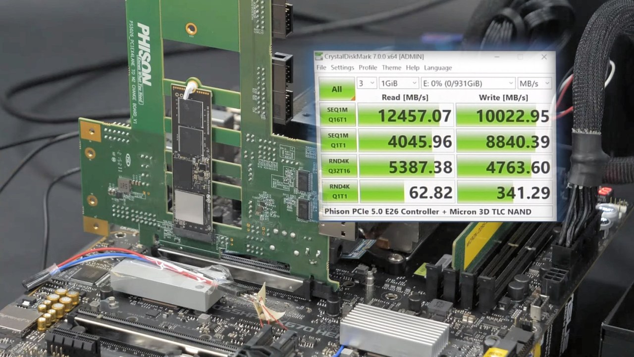 Phison teases Gen5 SSD controller on AMD X670 chipset at 12.5GB/sec