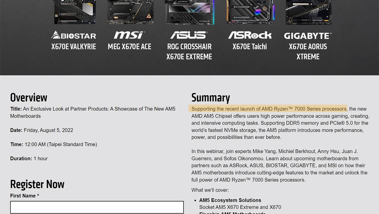 AMD Ryzen 7000 series Zen 4 CPUs to be announced in August, get ready!