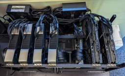 7 x GeForce RTX 4090 cards in OctaneBench suck down nearly 3000W of power