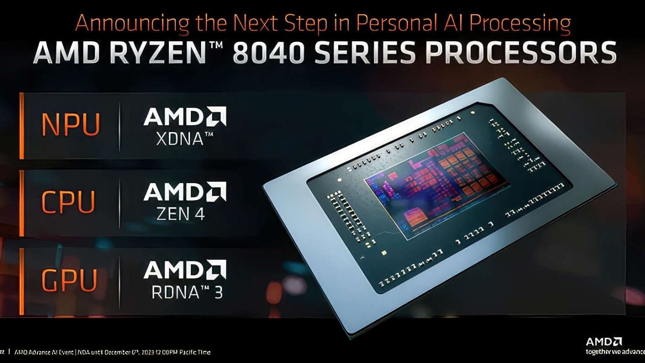 AMD announces Ryzen 8040 series 'Hawk Point' APUs: Zen 4 CPU, RDNA 3 GPU, XDNA for AI