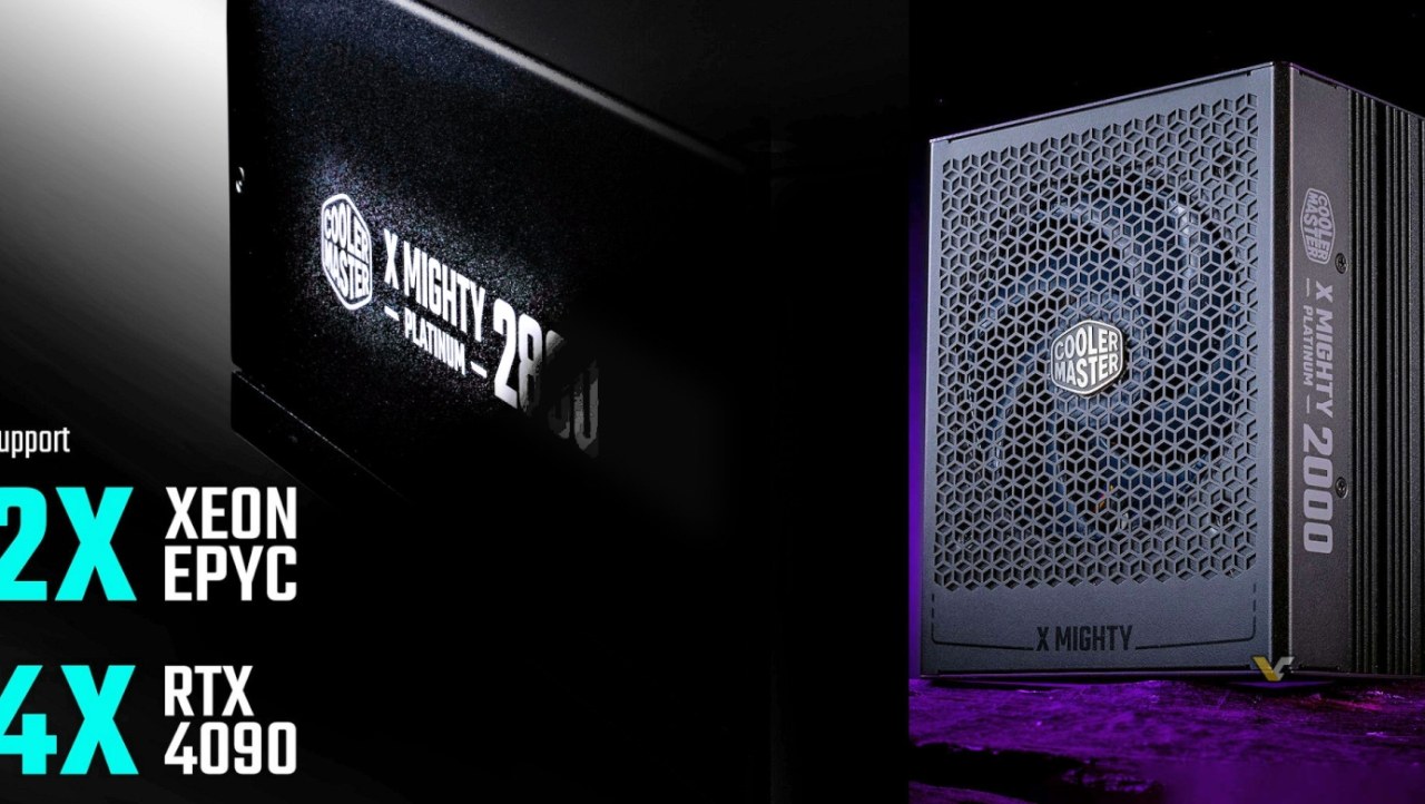 CoolerMaster's new X Mighty Platinum 2800W PSU can power 4 x RTX 4090s at once